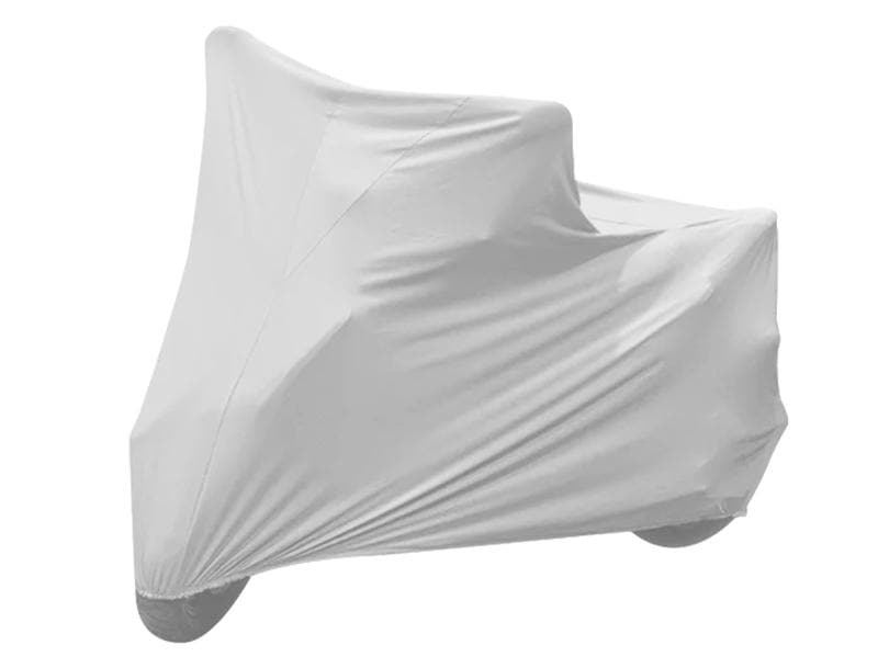 White_motorbike_indoor_cover ##motorbikecover## ##motorcyclecover## ##indoormotorcyclecover##